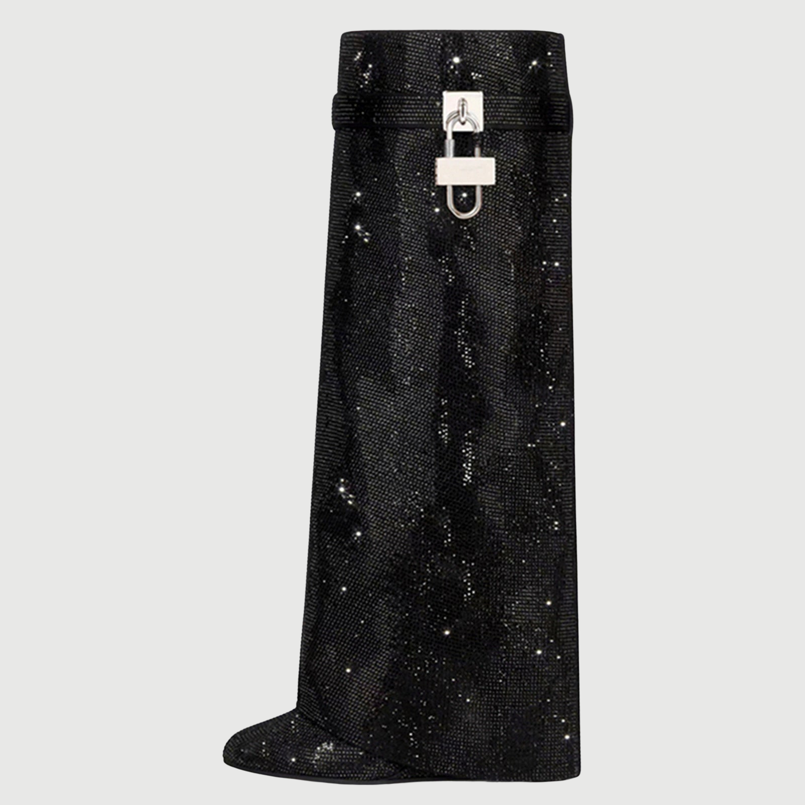Lock Boots, Rhinestone Black
