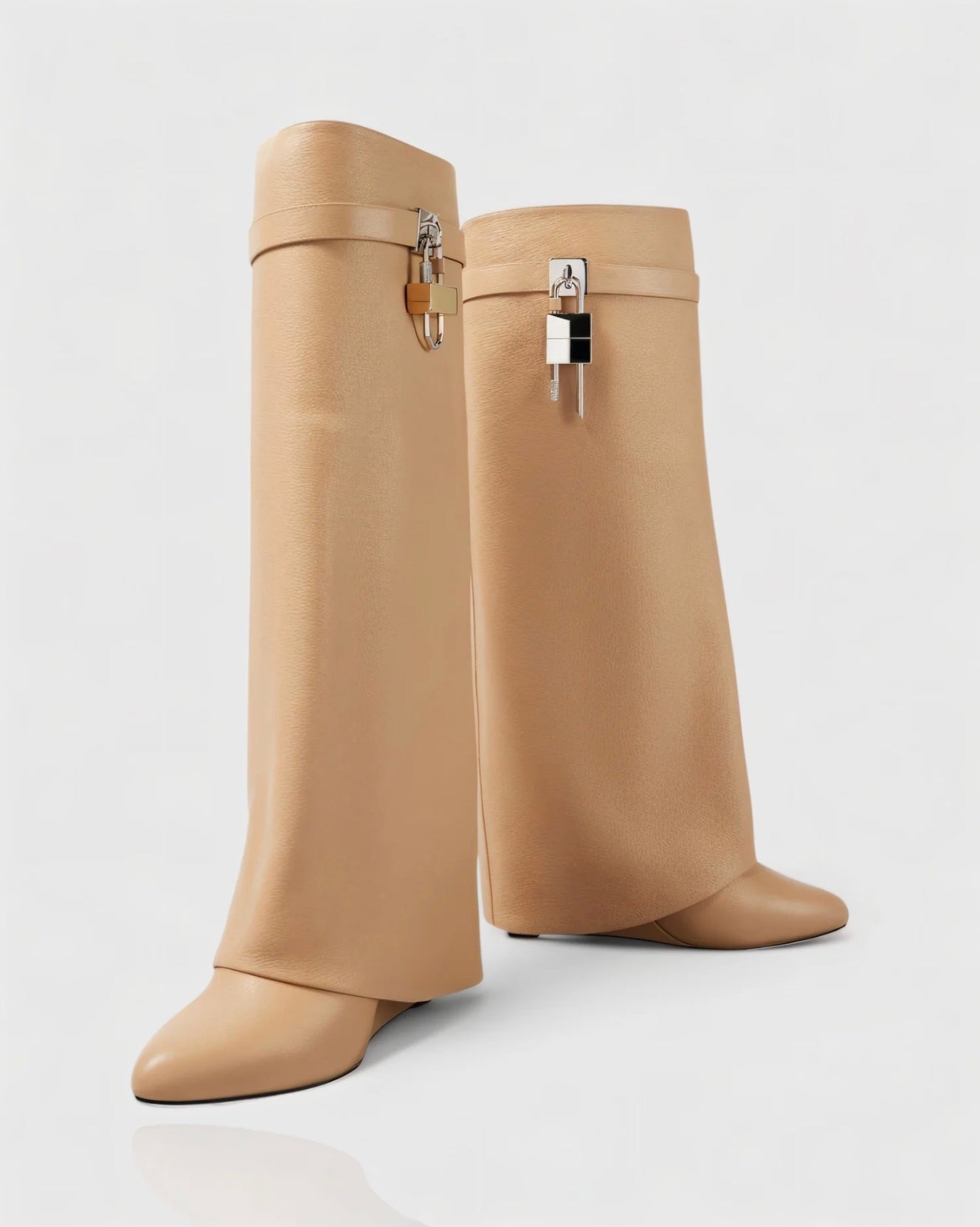 Lock Boots, Beige